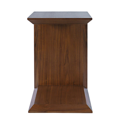 Jofran - Nobu Modern Beveled Angle Wood Accent End C-Table in Walnut - 2330-NOBU view 1