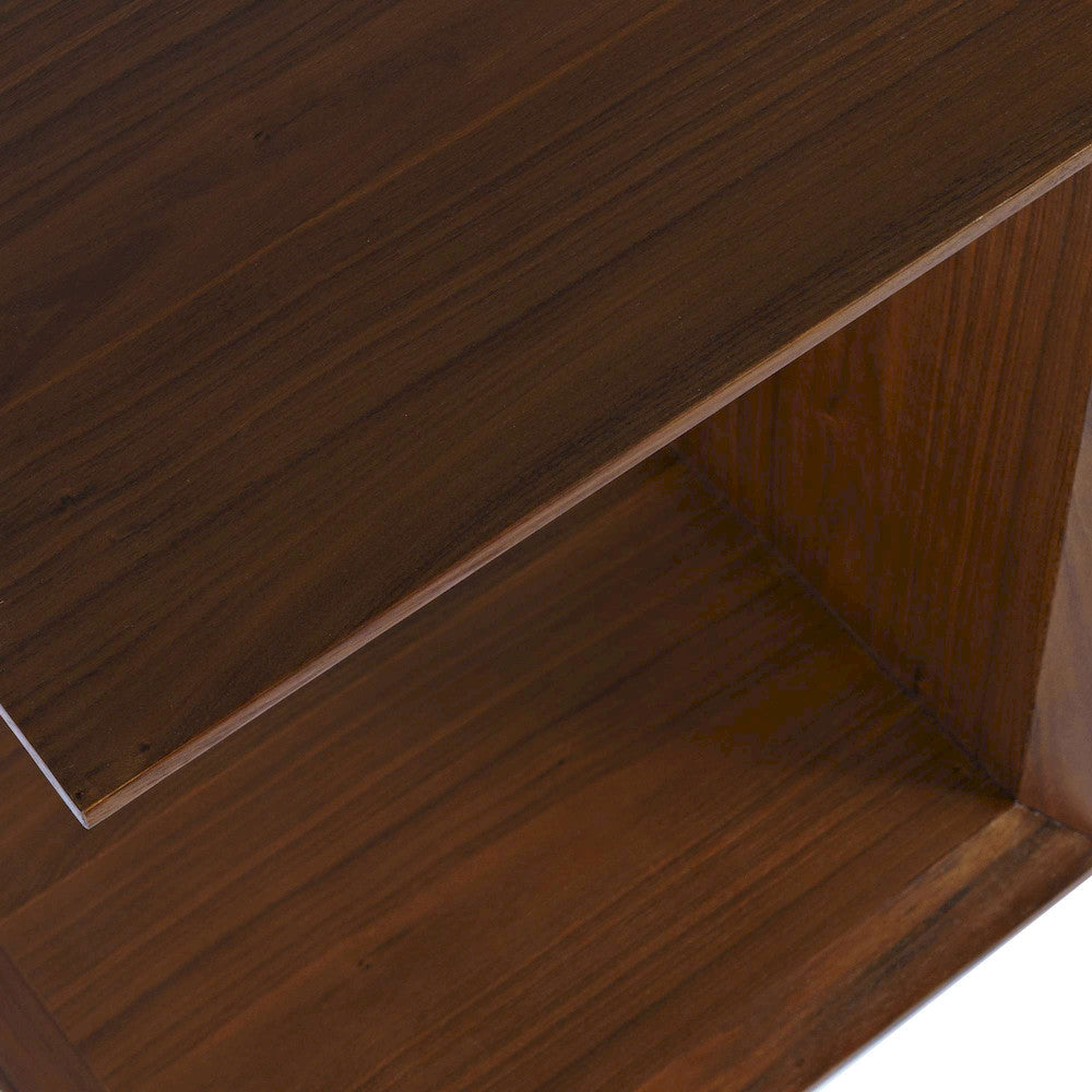 Jofran - Nobu Modern Beveled Angle Wood Accent End C-Table in Walnut - 2330-NOBU view 5