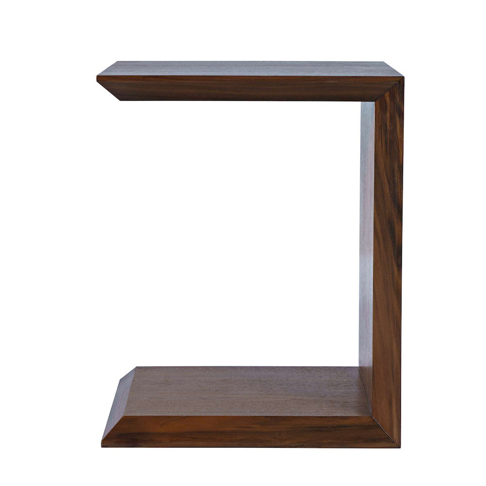 Jofran - Nobu Modern Beveled Angle Wood Accent End C-Table in Walnut - 2330-NOBU view 6