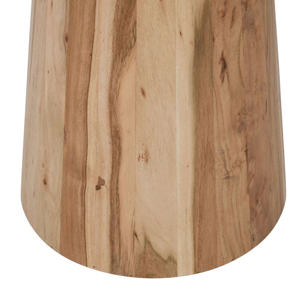 Jofran - Nolan Luxury Mid-Century Modern 30in Round Marble and Wood Pedestal Dining Table in Natural - 2330-NOLANDBTKT view 6