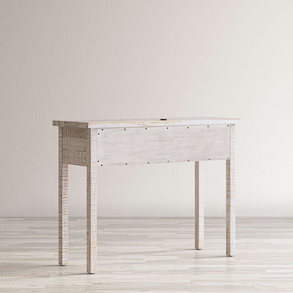Jofran - North Coast 42in Washed Finish Three Drawer USB Charging Console Table - White Wash - 2075-42 view 3