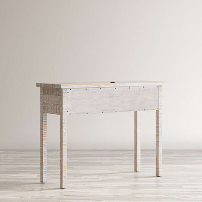 Jofran - North Coast 42in Washed Finish Three Drawer USB Charging Console Table - White Wash - 2075-42 view 3