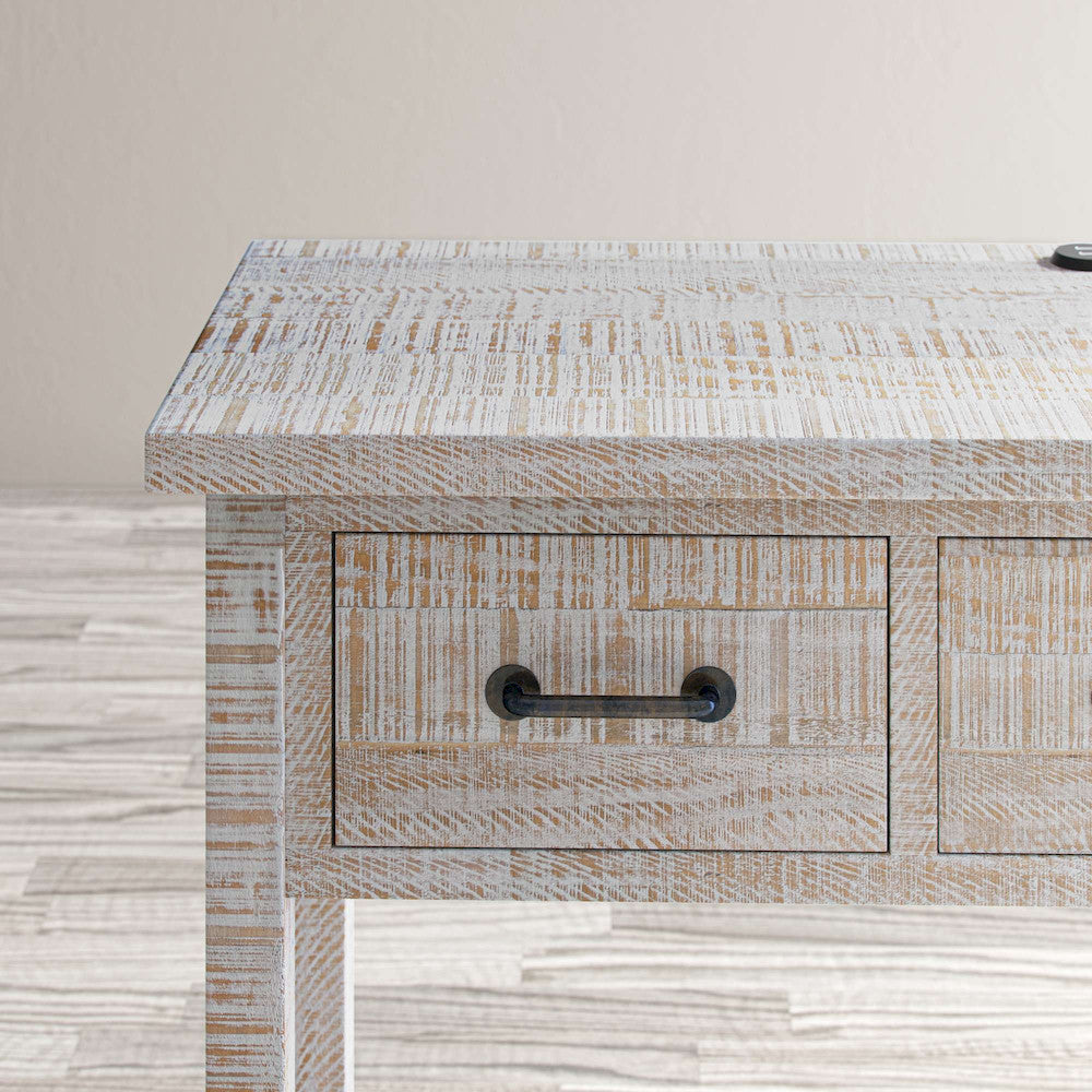 Jofran - North Coast 42in Washed Finish Three Drawer USB Charging Console Table - White Wash - 2075-42 view 8