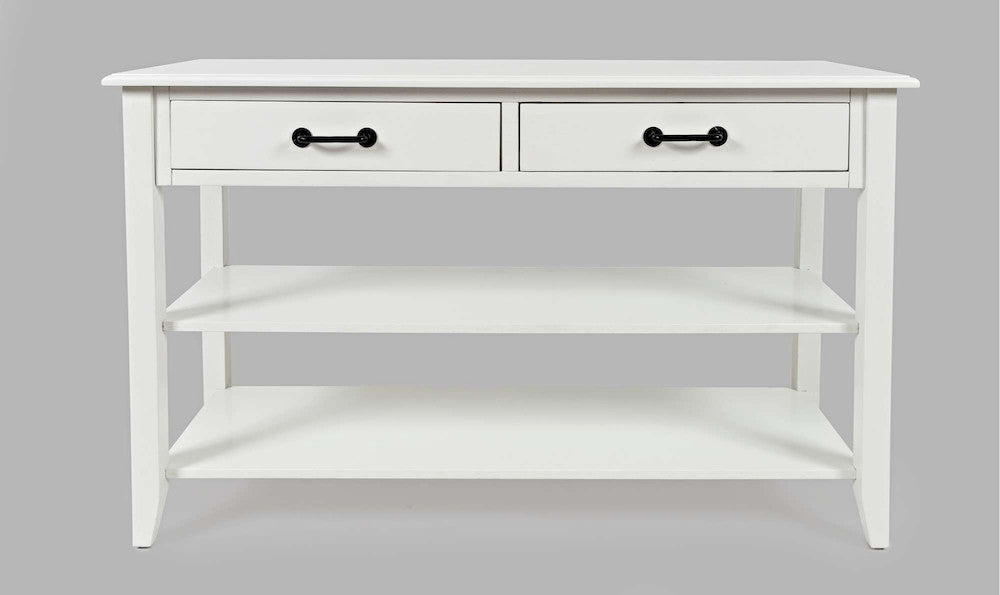 Jofran - North Fork Acacia 2 Drawer Sofa Console Table - Country White - 1976-4 view 1