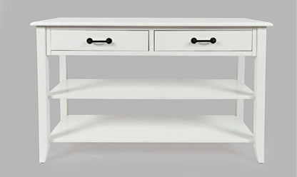 Jofran - North Fork Acacia 2 Drawer Sofa Console Table - Country White - 1976-4 view 1