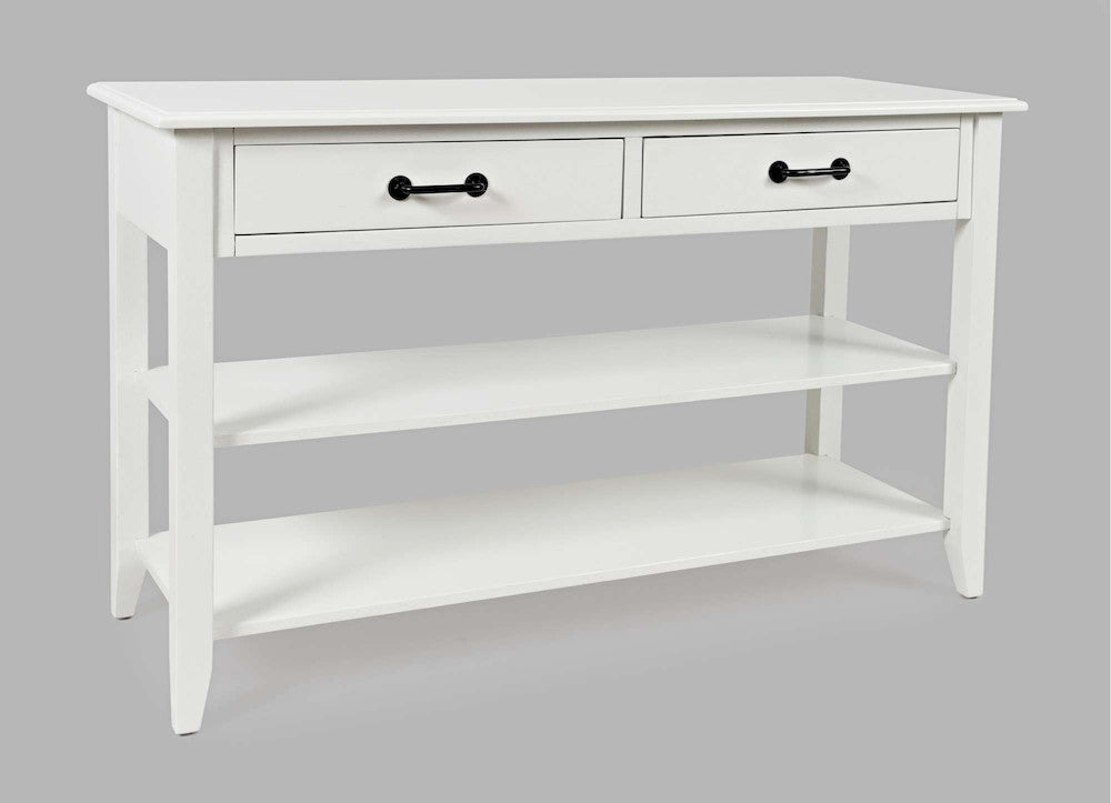 Jofran - North Fork Acacia 2 Drawer Sofa Console Table - Country White - 1976-4 view 2
