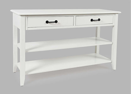 Jofran - North Fork Acacia 2 Drawer Sofa Console Table - Country White - 1976-4 view 2