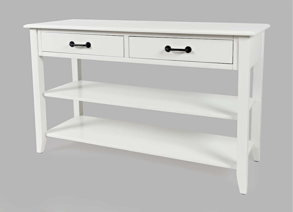 Jofran - North Fork Acacia 2 Drawer Sofa Console Table - Country White - 1976-4 view 3
