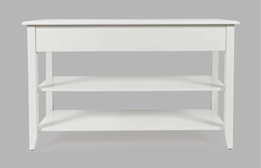 Jofran - North Fork Acacia 2 Drawer Sofa Console Table - Country White - 1976-4 view 4