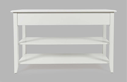 Jofran - North Fork Acacia 2 Drawer Sofa Console Table - Country White - 1976-4 view 4
