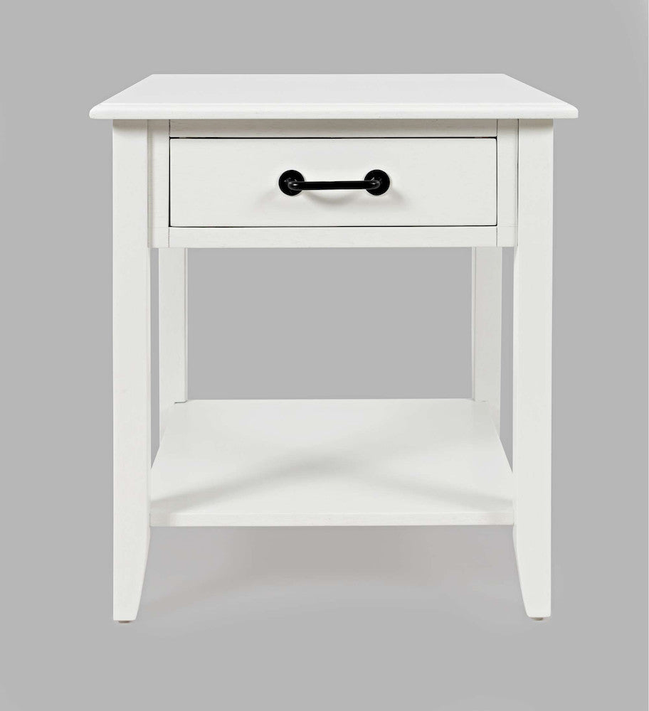 Jofran - North Fork Acacia End Table - Country White - 1976-3 view 1