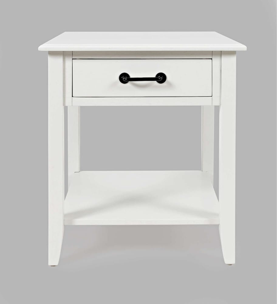 Jofran - North Fork Acacia End Table - Country White - 1976-3 view 1