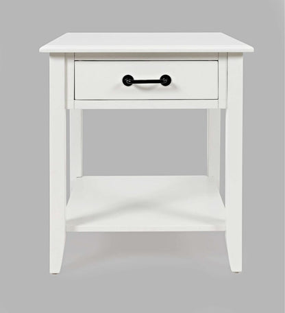 Jofran - North Fork Acacia End Table - Country White - 1976-3 view 1