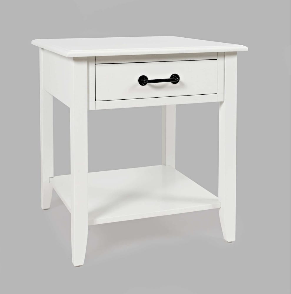 Jofran - North Fork Acacia End Table - Country White - 1976-3 view 2