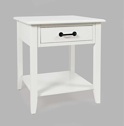 Jofran - North Fork Acacia End Table - Country White - 1976-3 view 2