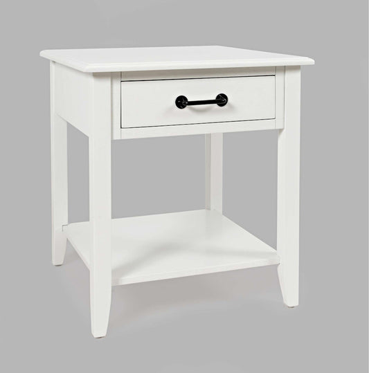 Jofran - North Fork Acacia End Table - Country White - 1976-3 view 2