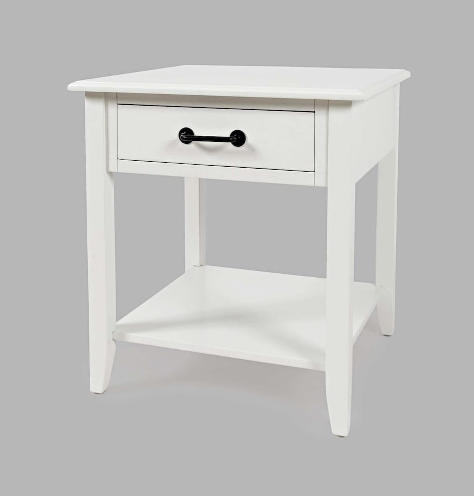 Jofran - North Fork Acacia End Table - Country White - 1976-3 view 3