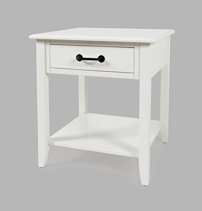 Jofran - North Fork Acacia End Table - Country White - 1976-3 view 3