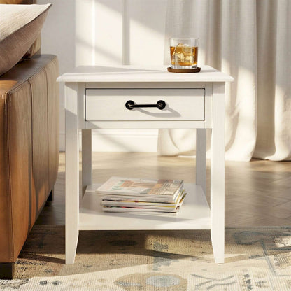 Jofran - North Fork Acacia End Table - Country White - 1976-3 view 8