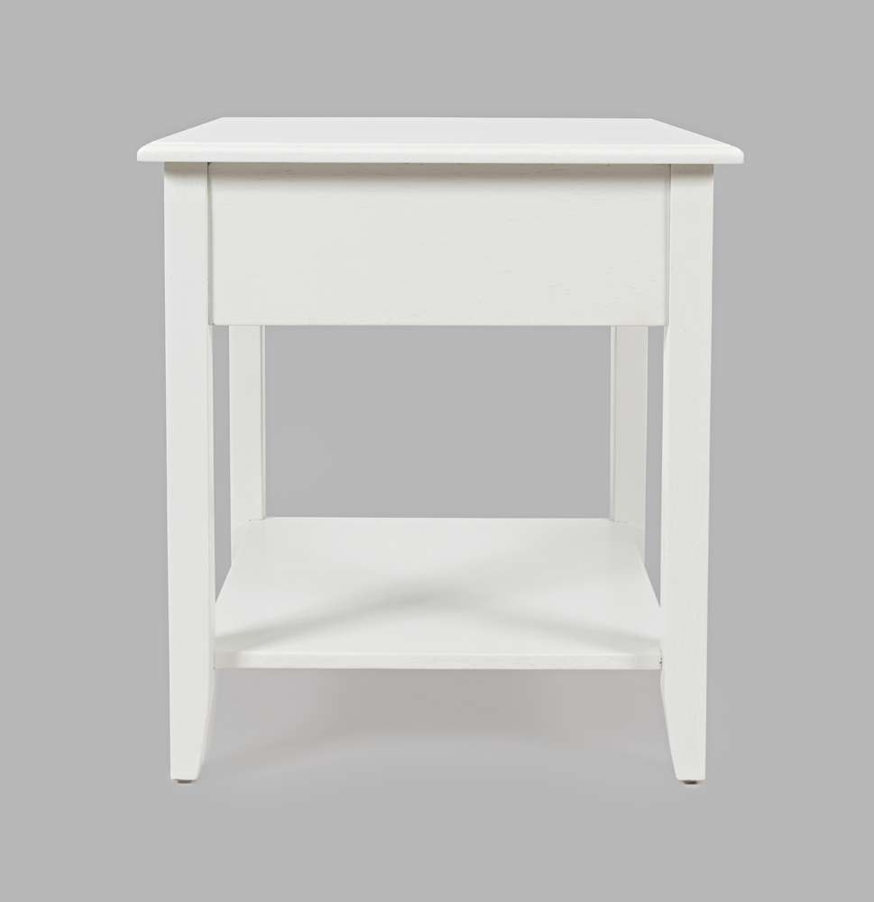 Jofran - North Fork Acacia End Table - Country White - 1976-3 veiw 3