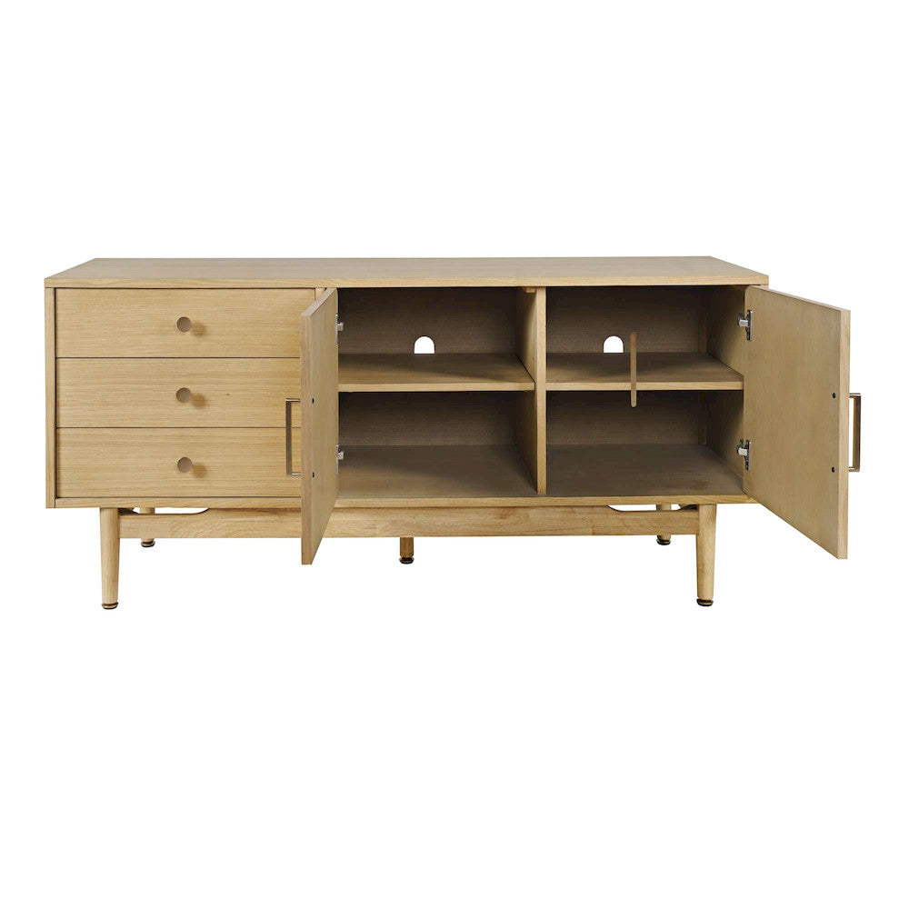 Jofran - Olson 57in Mid-Century Modern Scandinavian Console TV Stand Storage Cabinet in Natural - 2477-57 view 4