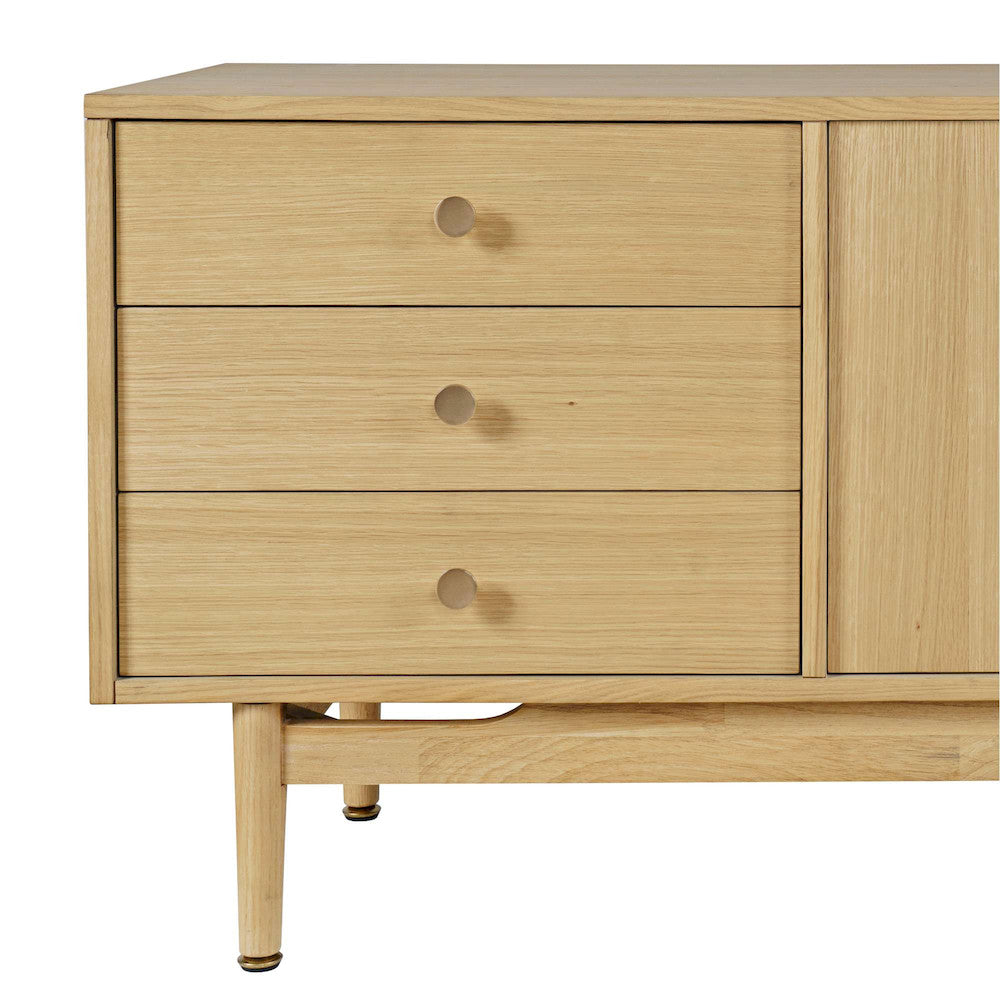 Jofran - Olson 57in Mid-Century Modern Scandinavian Console TV Stand Storage Cabinet in Natural - 2477-57 view 6