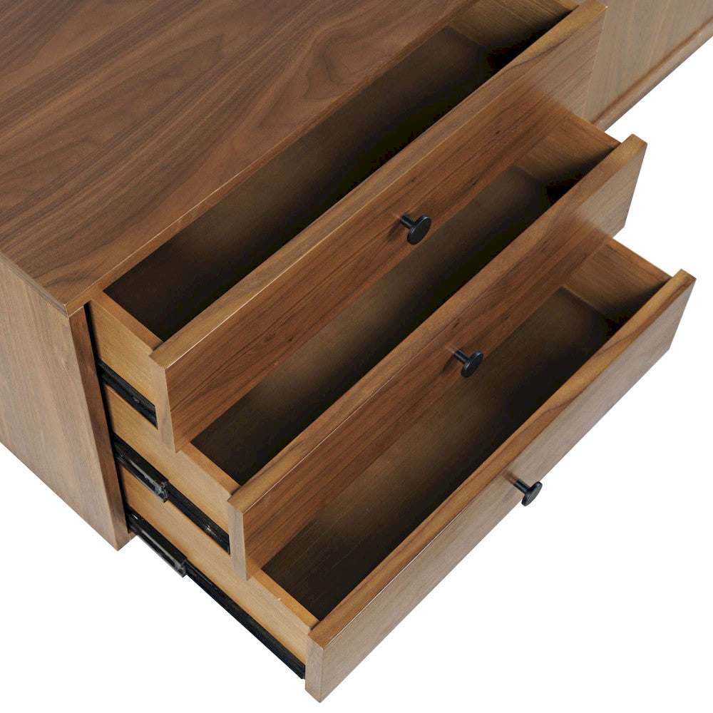 Jofran - Olson 57in Mid-Century Modern Scandinavian Console TV Stand Storage Cabinet in Walnut - 2478-57 view 4