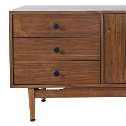 Jofran - Olson 57in Mid-Century Modern Scandinavian Console TV Stand Storage Cabinet in Walnut - 2478-57 view 6