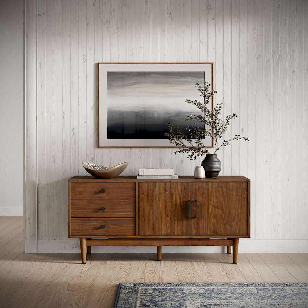Jofran - Olson 57in Mid-Century Modern Scandinavian Console TV Stand Storage Cabinet in Walnut - 2478-57 view 10