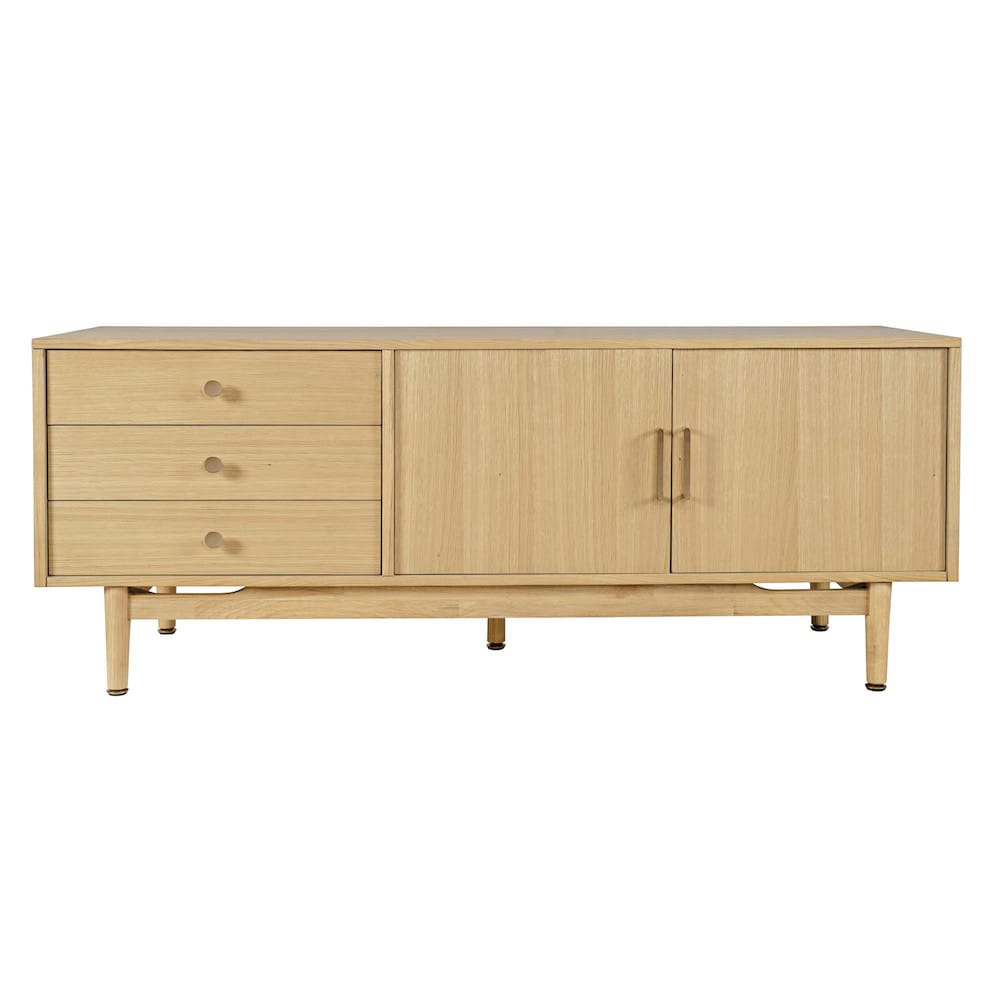 Jofran - Olson 67in Mid-Century Modern Scandinavian Console TV Stand Storage Cabinet in Natural - 2477-67 view 1