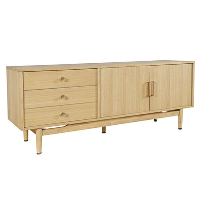 Jofran - Olson 67in Mid-Century Modern Scandinavian Console TV Stand Storage Cabinet in Natural - 2477-67 view 2