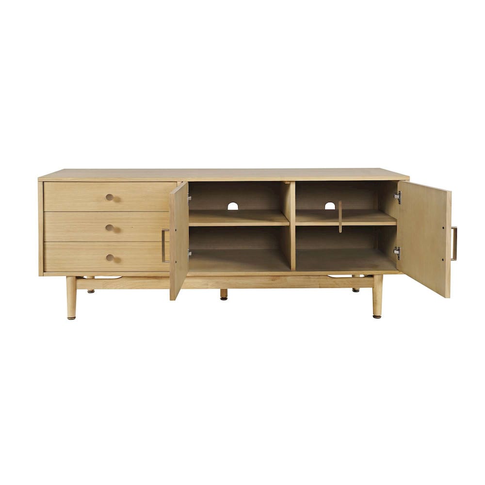 Jofran - Olson 67in Mid-Century Modern Scandinavian Console TV Stand Storage Cabinet in Natural - 2477-67 view 4