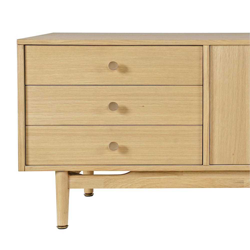 Jofran - Olson 67in Mid-Century Modern Scandinavian Console TV Stand Storage Cabinet in Natural - 2477-67 view 6