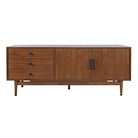 Jofran - Olson 67in Mid-Century Modern Scandinavian Console TV Stand Storage Cabinet in Walnut - 2478-67 view 1
