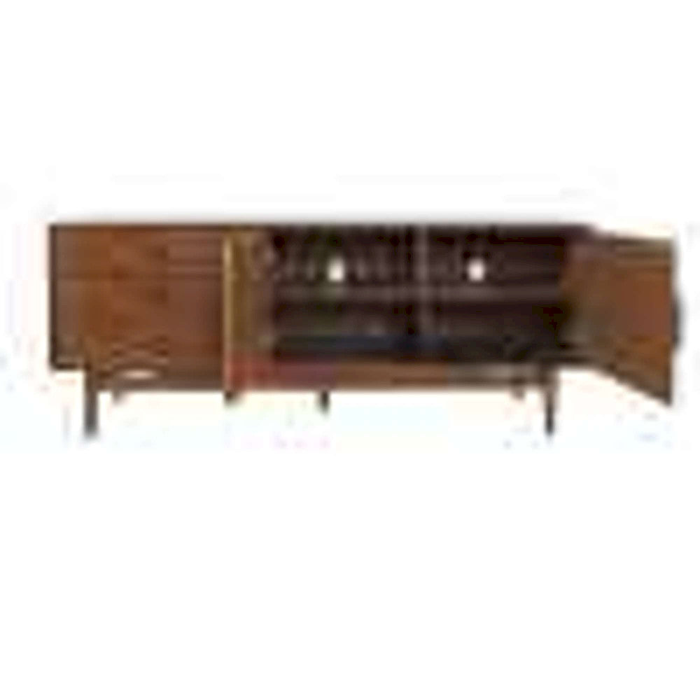 Jofran - Olson 67in Mid-Century Modern Scandinavian Console TV Stand Storage Cabinet in Walnut - 2478-67 view 4