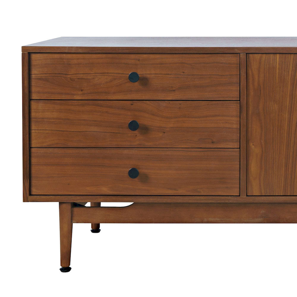 Jofran - Olson 67in Mid-Century Modern Scandinavian Console TV Stand Storage Cabinet in Walnut - 2478-67 view 6