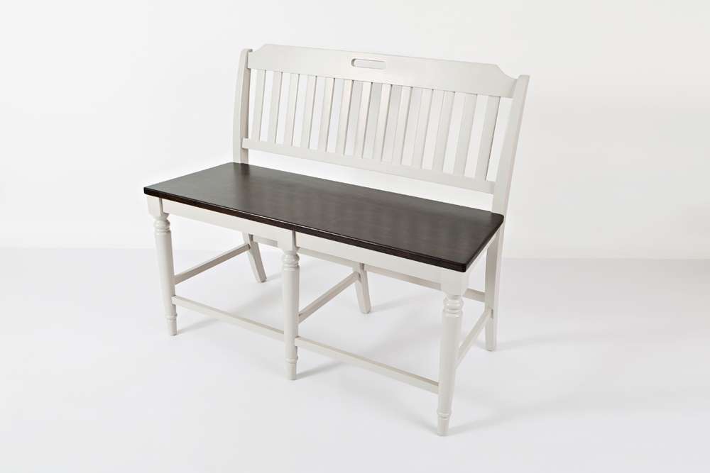 Jofran - Orchard Park Solid Rubberwood 60in Eight-Piece Farmhouse Counter Height Dining Set with Bench - 1771-60C-8 veiw 4