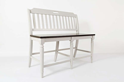 Jofran - Orchard Park Solid Rubberwood 60in Eight-Piece Farmhouse Counter Height Dining Set with Bench - 1771-60C-8 veiw 5