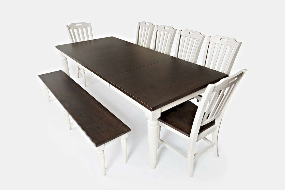 Jofran - Orchard Park Solid Rubberwood 96in Eight-Piece Farmhouse Dining Set with Bench - 1771-96D-8 view 2