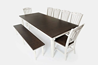 Jofran - Orchard Park Solid Rubberwood 96in Eight-Piece Farmhouse Dining Set with Bench - 1771-96D-8 view 2