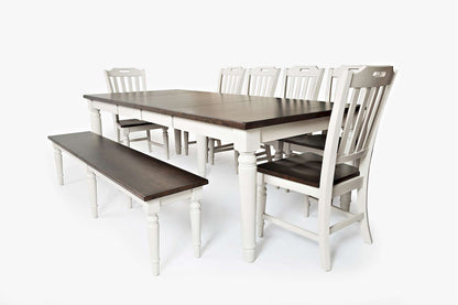 Jofran - Orchard Park Solid Rubberwood 96in Eight-Piece Farmhouse Dining Set with Bench - 1771-96D-8 view 3