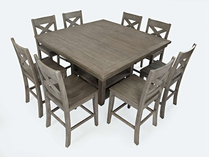 Jofran - Outer Banks Coastal Reclaimed Pine 60in Nine-Piece Counter Height Dining Set - 1841-60C-9 view 2