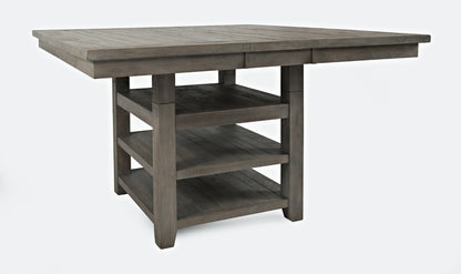 Jofran - Outer Banks Hi/Lo Square Storage Dining Table in Driftood - 1841-60 veiw 5