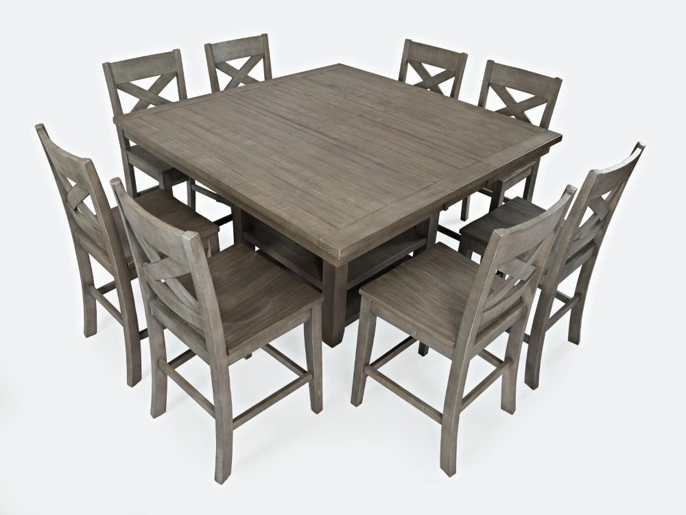 Jofran - Outer Banks Hi/Lo Square Storage Dining Table in Driftood - 1841-60 veiw 9