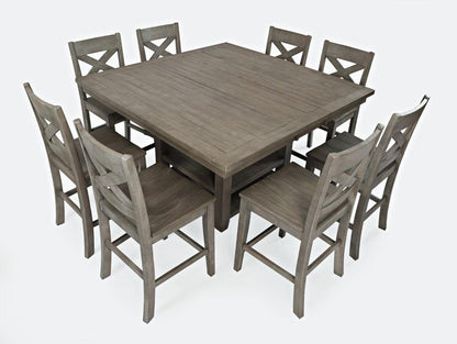 Jofran - Outer Banks Hi/Lo Square Storage Dining Table in Driftood - 1841-60 veiw 9