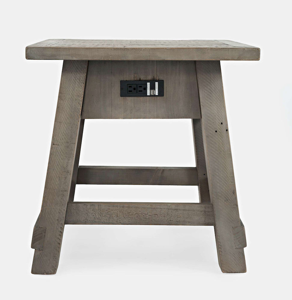 Jofran - Outer Banks Power End Table in Driftwood - 1840-3 view 4