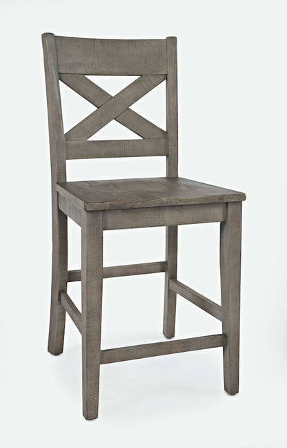 Jofran - Outer Banks X in Back Stool in Driftood (Set of 2) - 1841-BS420KD view 2