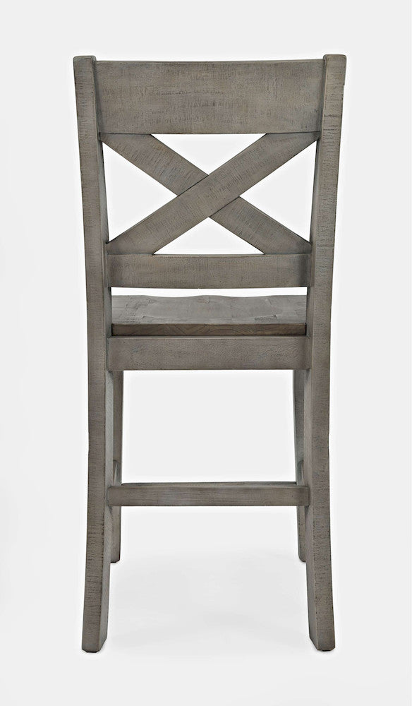 Jofran - Outer Banks X in Back Stool in Driftood (Set of 2) - 1841-BS420KD view 4
