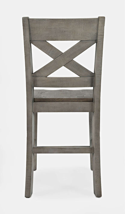 Jofran - Outer Banks X in Back Stool in Driftood (Set of 2) - 1841-BS420KD view 4