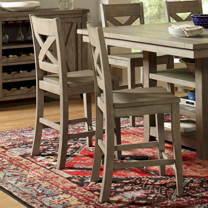 Jofran - Outer Banks X in Back Stool in Driftood (Set of 2) - 1841-BS420KD view 7